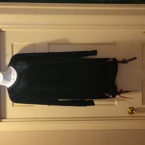 Velvet dress with super cute tie detail.